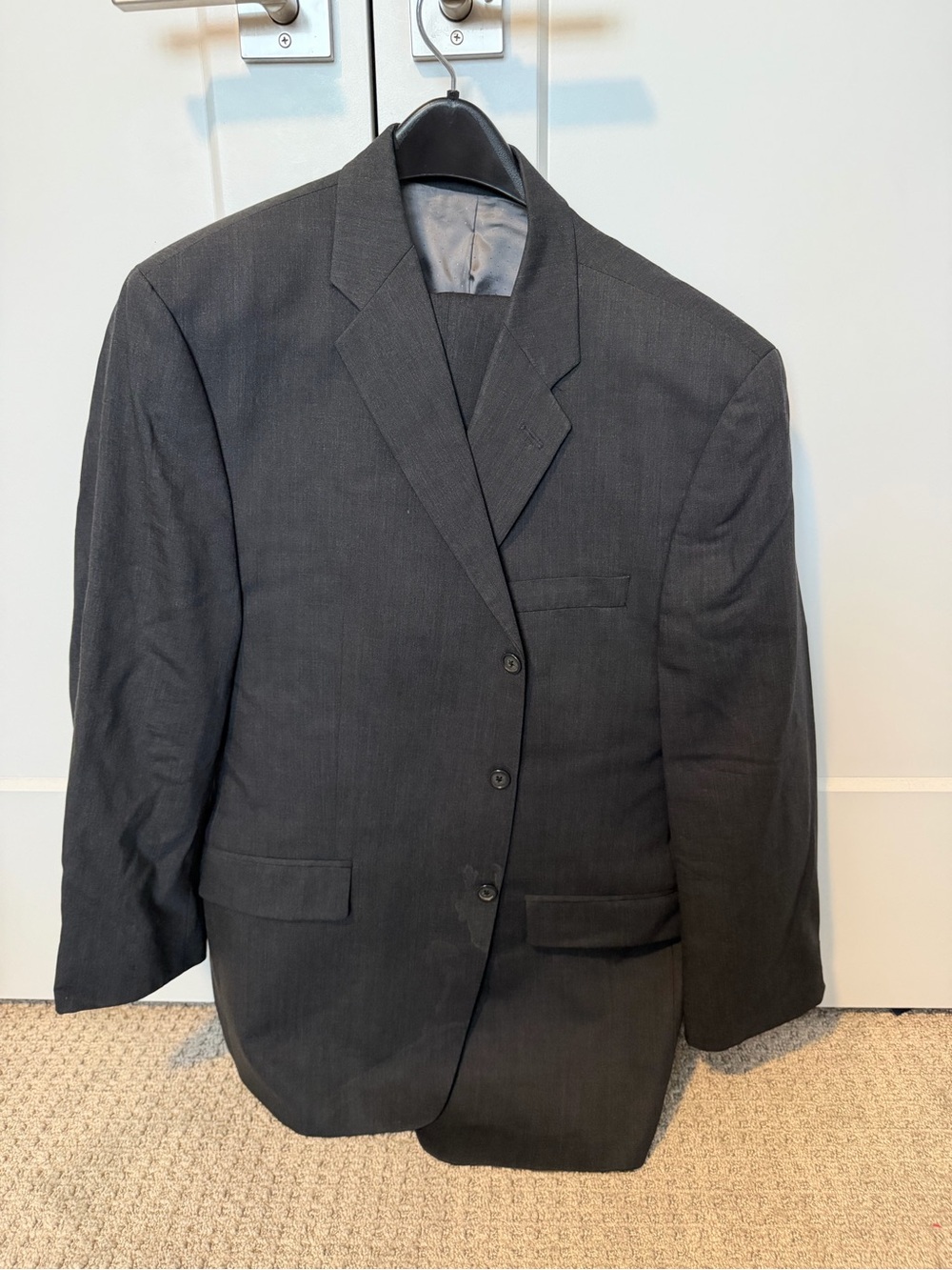 Calvin Klein Dark Gray Three-Button Men's Blazer and pants